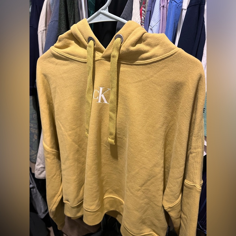 Calvin Klein Yellow  Hoodie - CK Logo Pullover
